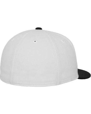 FLEXFIT PREMIUM 210 FITTED 2-TONE CAP WHITE AND BLACK BLANCO