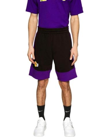 PANTALÓN CORTO NEW ERA LAKERS NBA COLOUR BLOCK LOSLAK NEGRO MORADO NEGRO