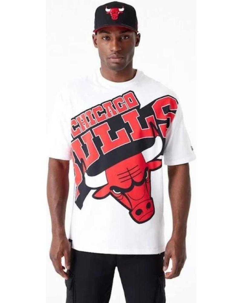 CAMISETA NEW ERA NBA CHICAGO BULLS LARGE WORDMARK OS BRANCA BLANCO