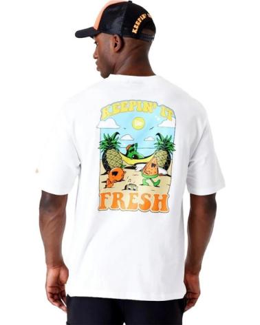 T-SHIRT NEW ERA NE FRUIT GRAPHIC OVERSIZE BIANCA BLANCO