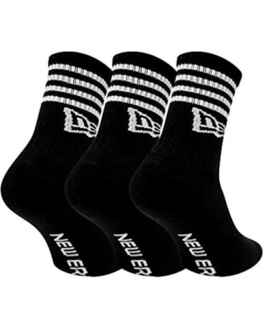 3ER-PACK NEW ERA S STRIPE CREW SOCKEN SCHWARZ UNISEX NEGRO