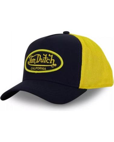VON DUTCH CT BLYE BLACK AND YELLOW TRUCKER CAP AMARILLO