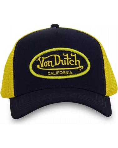 VON DUTCH CT BLYE BLACK AND YELLOW TRUCKER CAP AMARILLO