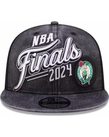 NEW ERA 9FIFTY NBA FINALS 2024 BOSTON CELTICS DISTRESSED BLACK CAP NEGRO GASTADO