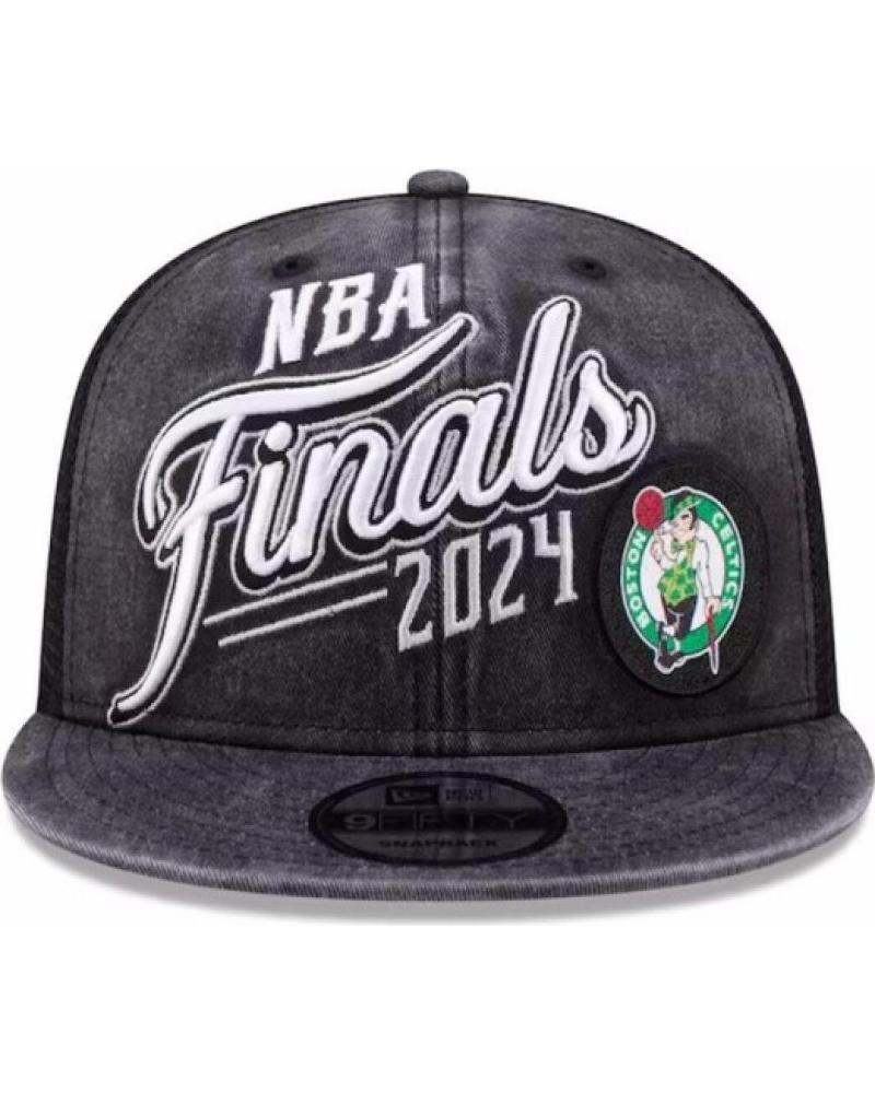 NEW ERA 9FIFTY NBA FINALS 2024 BOSTON CELTICS DISTRESSED BLACK CAP NEGRO GASTADO