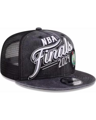 NEW ERA 9FIFTY NBA FINALS 2024 BOSTON CELTICS DISTRESSED BLACK CAP NEGRO GASTADO