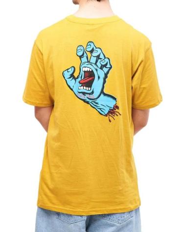 SANTA CRUZ SCREAMING HAND CHEST T-SHIRT SENF MOSTAZA