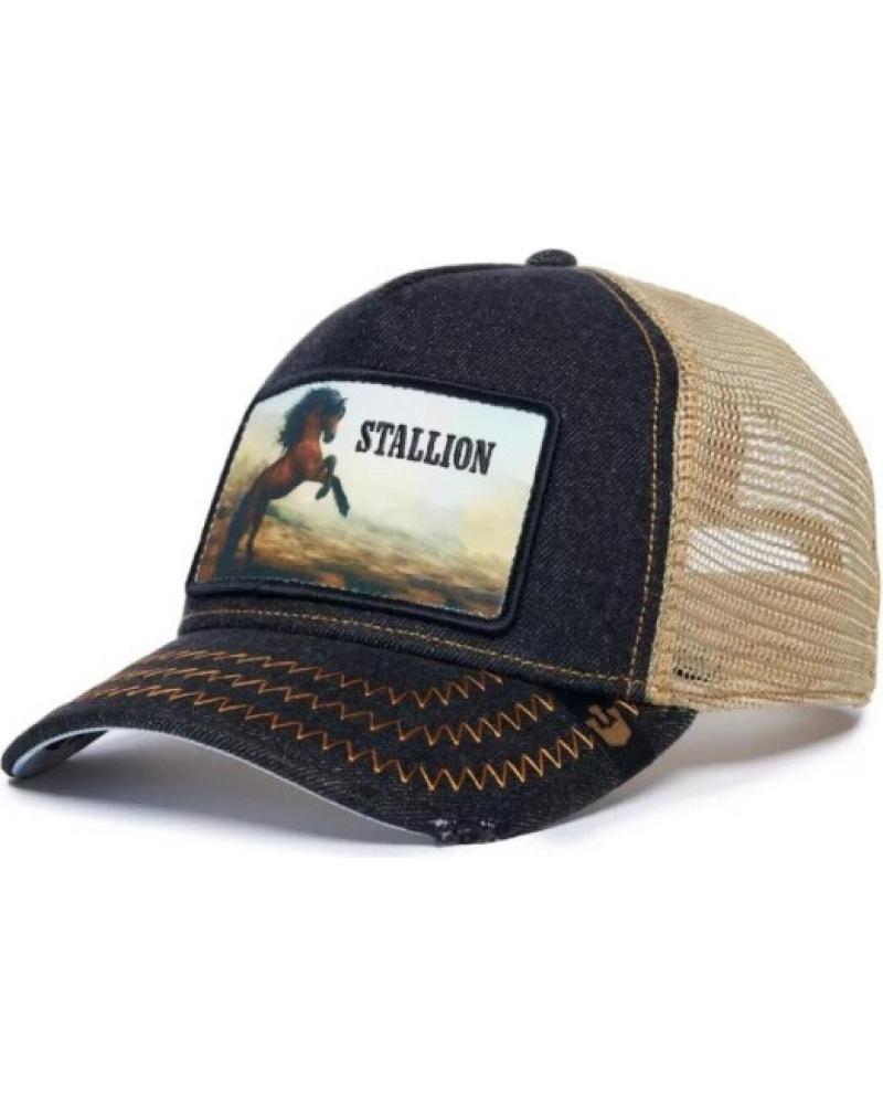 GOORIN BROS 'BISONTE' MODEL 70U9H BLACK TRUCKER CAP NEGRO