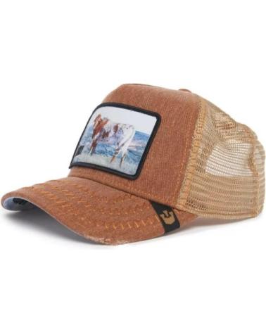 BONÉ TRUCKER GOORIN BROS 'THE ANIMAL FARM' VACA MARROM HO2NY MARRóN