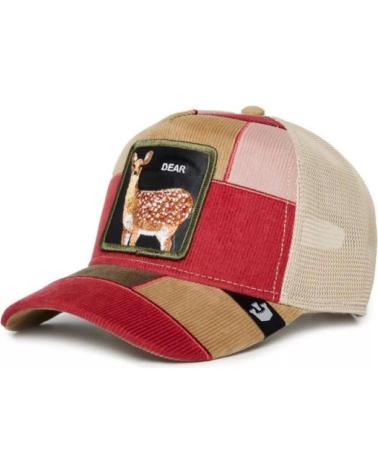 GOORIN BROS CAPPELLINO TRUCKER CERBIATTO PATCHWORK ROSSO/BEIGE ROJO