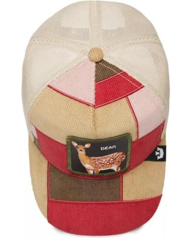 GOORIN BROS BONÉ TRUCKER CERVO PATCHWORK VERMELHO/BEGE ROJO