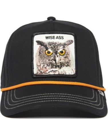 GOORIN BROS THE FARM WISE OWL 100 BLACK TRUCKER CAP NEGRO