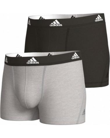 ADIDAS ACTIVE FLEX COTTON BOXER DOPPELPACK SCHWARZ UND GRAU GRIS