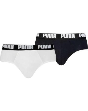 PUMA BIPACK SLIPS EVERYDAY BRIEFS BLANC ET NOIR BLANCO