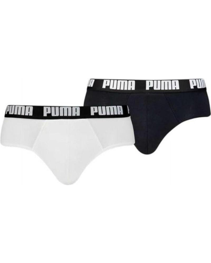 PUMA BIPACK SLIPS EVERYDAY BRIEFS BLANC ET NOIR BLANCO