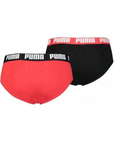 PUMA BIPACK SLIPS EVERYDAY BRIEFS ROUGE ET NOIR ROJO
