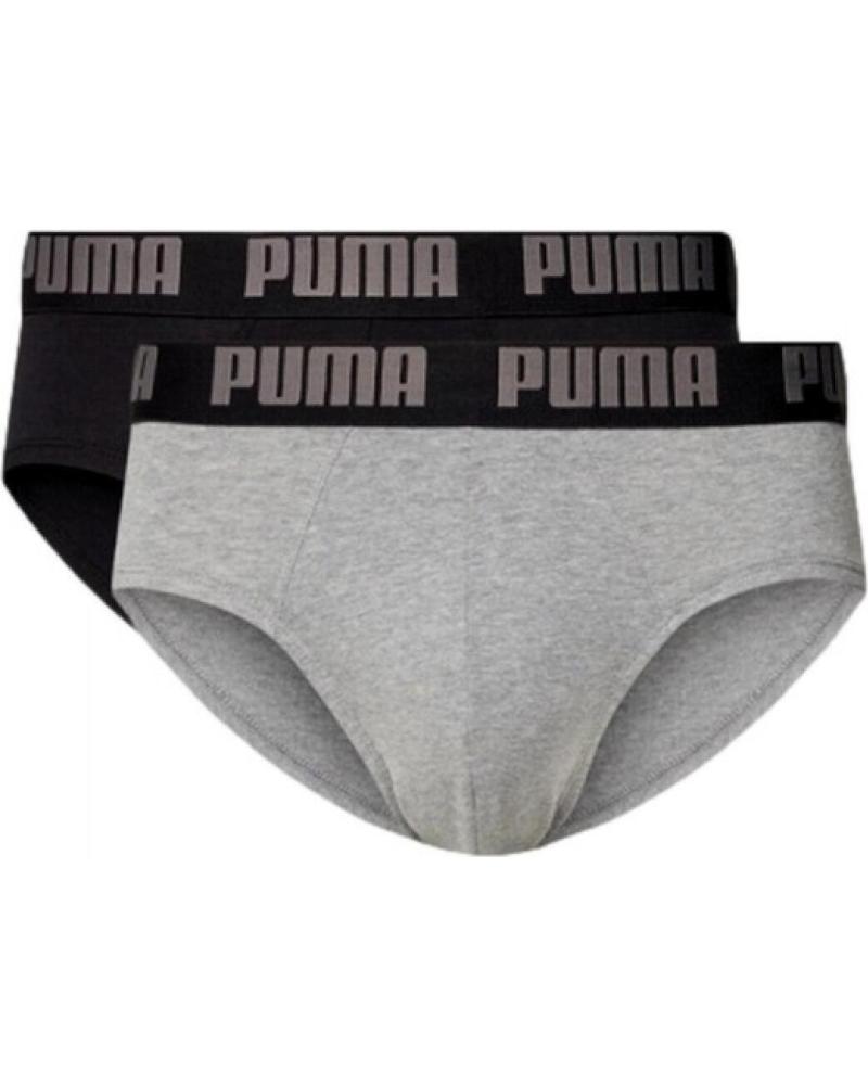 PUMA BIPACK SLIPS EVERYDAY BRIEFS 2ER-PACK SCHWARZ UND GRAU GRIS
