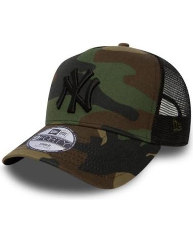 BONÉ NEW ERA YANKEES YOUTH CLEAN TRUCKER CAMUFLAGEM VERDE VERDOSO
