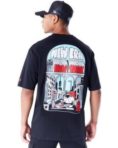 T-SHIRT OVERSIZE NEW ERA NEW YORK CITY GRAPHIC PRETA MANGA CURTA NEGRO