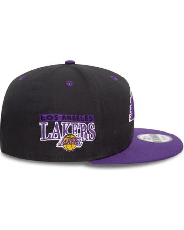 NEW ERA 9FIFTY LOS ANGELES LAKERS TEAM COLOUR BLACK PURPLE CAP NEGRO