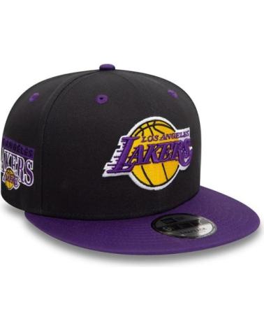 NEW ERA 9FIFTY LOS ANGELES LAKERS TEAM COLOUR BLACK PURPLE CAP NEGRO