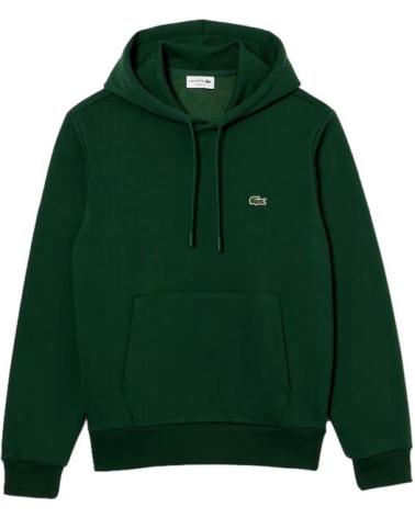 SUDADERA CON CAPUCHA LACOSTE VIGORE BASIC HOODED VERDE VERDE