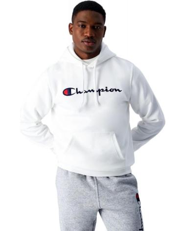 CHAMPION BIANCO LOGO RICAMATO CON CAPPUCCIO BLANCO