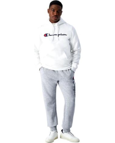 CHAMPION BIANCO LOGO RICAMATO CON CAPPUCCIO BLANCO