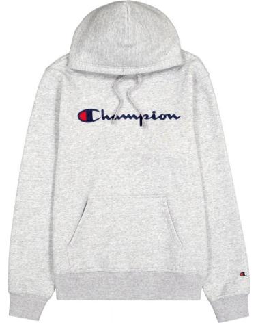 SUDADERA CON CAPUCHA CHAMPION EMBROIDERED LOGO GRIS GRIS