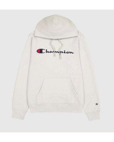 CHAMPION EMBROIDERED LOGO HOODIE BEIGE BEIGE