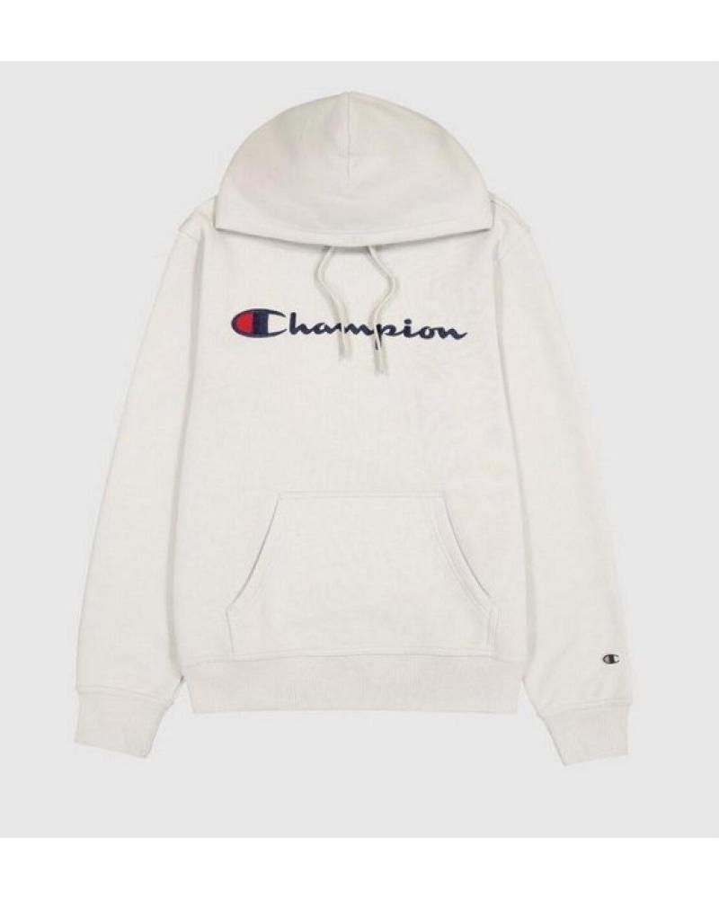 SWEAT À CAPUCHE CHAMPION LOGO BRODÉ BEIGE BEIGE