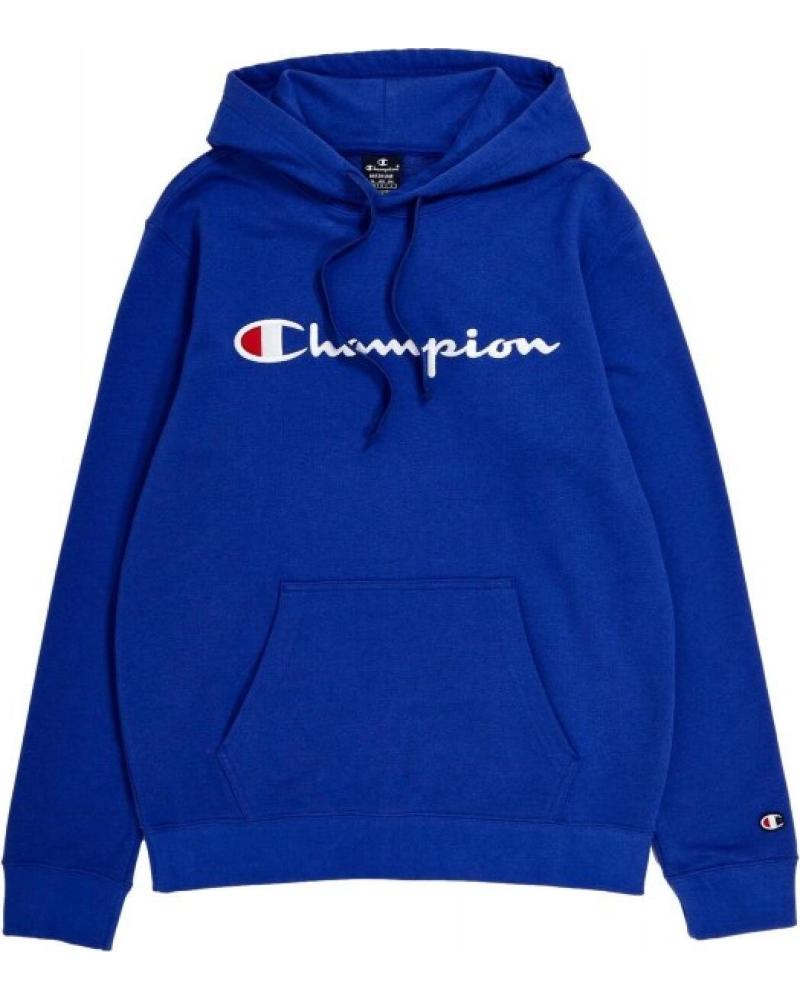 SUDADERA CHAMPION CON CAPUCHA LOGO BORDADO ROYAL ROYAL