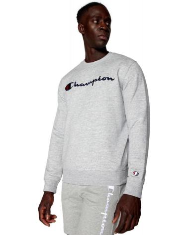 SUDADERA CHAMPION CREWNECK LOGO BORDADO GRIS GRIS