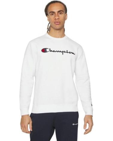CHAMPION EMBROIDERED LOGO CREWNECK SWEATSHIRT WEISS WW001 WW001