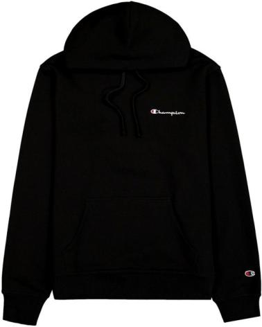 SUDADERA CHAMPION CON CAPUCHA SMALL EMBROIDERED LOGO NEGRA NEGRO