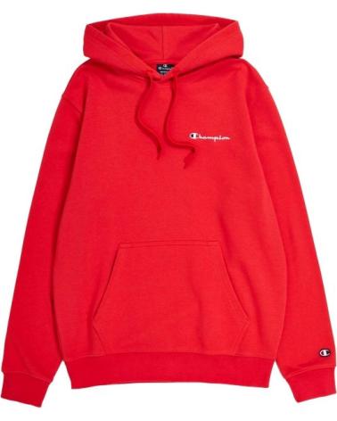 SWEAT À CAPUCHE CHAMPION ROUGE AVEC LOGO BRODÉ SMALL ROJO