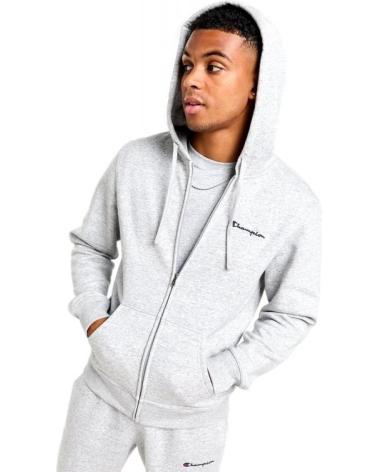 SWEAT À CAPUCHE ZIPPÉ CHAMPION SMALL LOGO GRIS GRIS