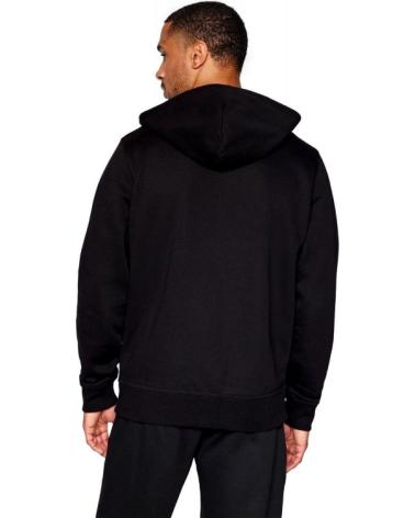 CHAMPION FULL-ZIP HOODED SWEATSHIRT - SMALL LOGO BLACK NEGRO