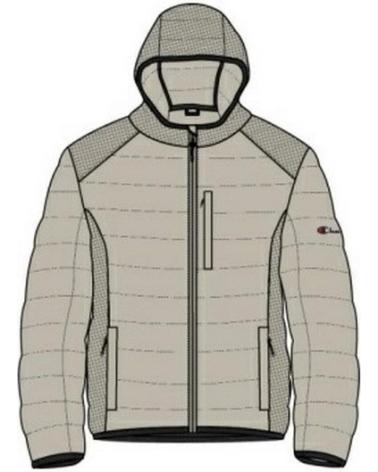 CHAMPION ESSENTIAL PADDED HOODED JACKET IN BEIGE BEIGE