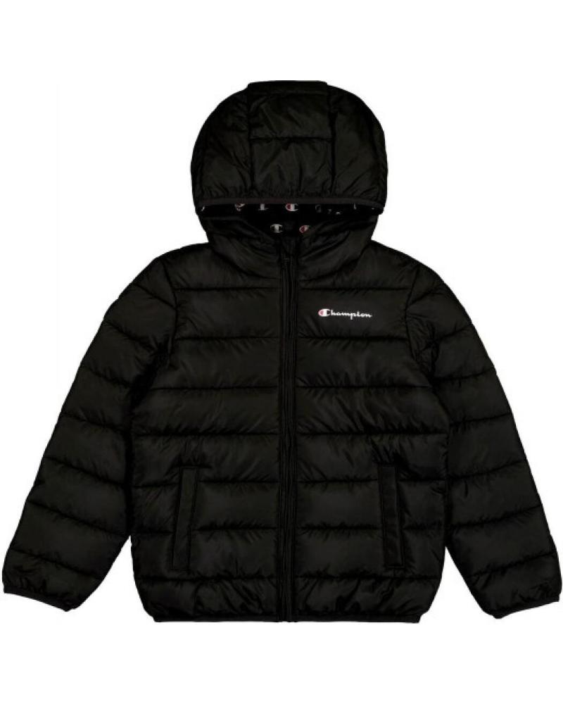 CHAMPION LEGACY LOGOS JAQUETA ACOLCHOADA PRETA NEGRO