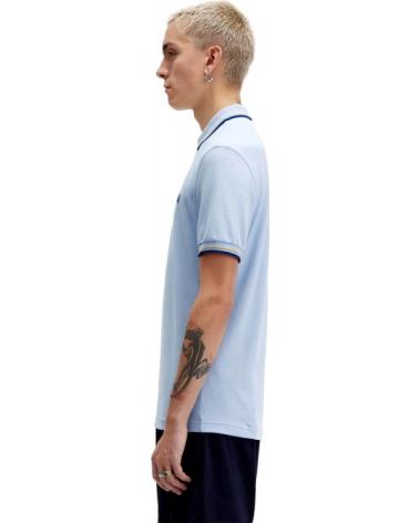 FRED PERRY POLO TWIN TIPPED X51 HELLBLAU CELESTE