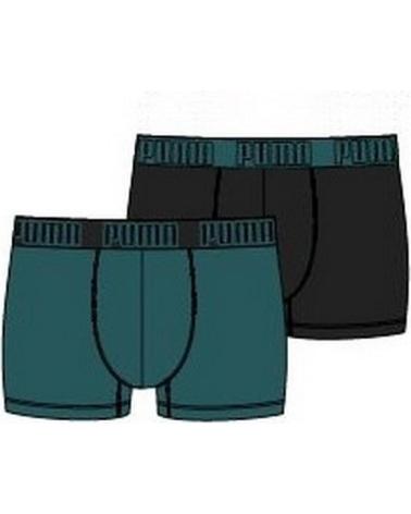 BOXERS PUMA BIPACK EVERYDAY TRUNK NOIR ET VERT VERDE