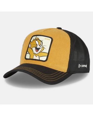 CASQUETTE TRUCKER CAPSLAB JERRY SMI VELOURS CÔTELÉ MARRON-NOIR NEGRO