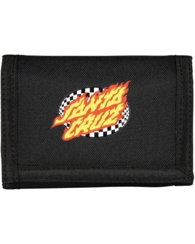 SANTA CRUZ OVAL CHECK FLAME GELDBÖRSE SCHWARZ NEGRO
