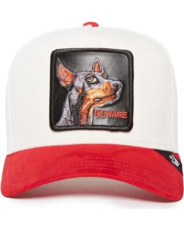 CAPPELLINO TRUCKER GOORIN BROS ANIMAL FARM DOBERMAN THE SUEDE BIANCO ROSSO