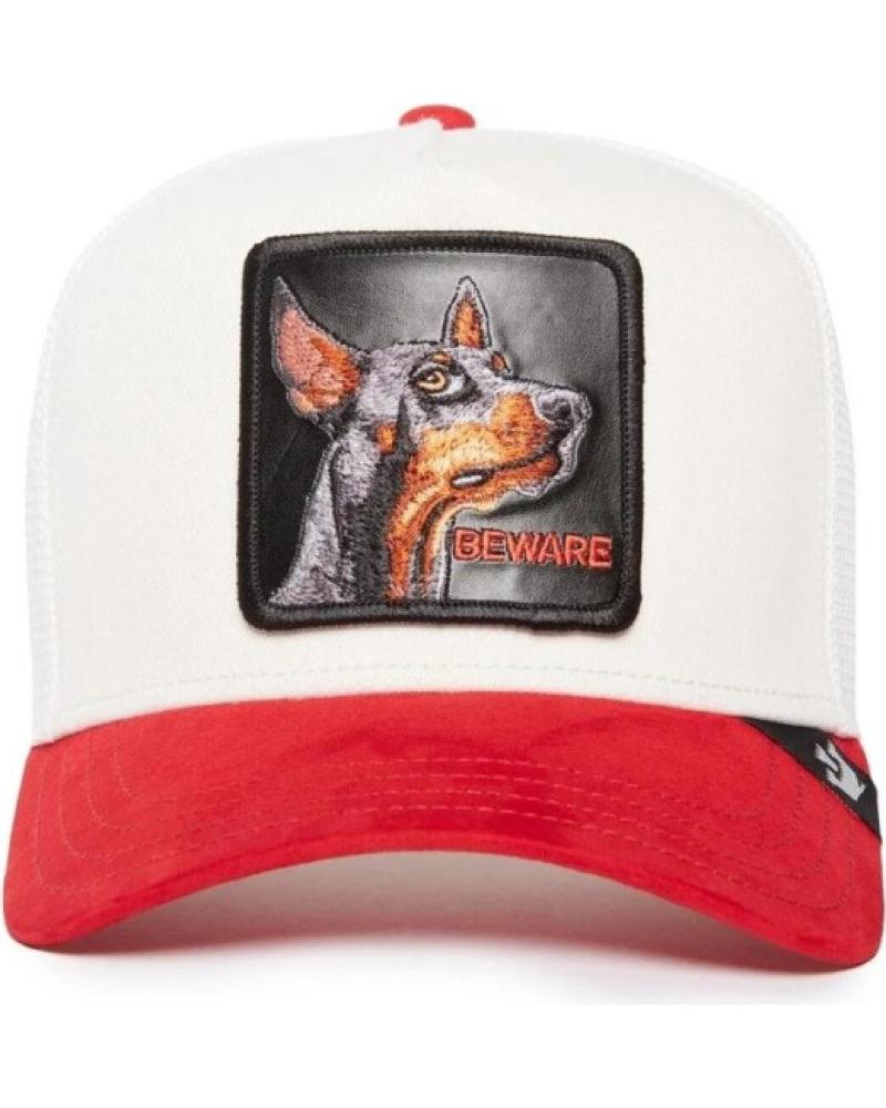 CAPPELLINO TRUCKER GOORIN BROS ANIMAL FARM DOBERMAN THE SUEDE BIANCO ROSSO