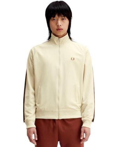 GIACCA FRED PERRY TRACK JACKET CONTRAST TAPE BEIGE BEIGE