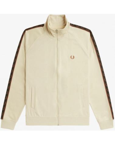 GIACCA FRED PERRY TRACK JACKET CONTRAST TAPE BEIGE BEIGE