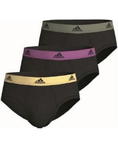 ADIDAS MULTIPACK SLIPS ACTIVE FLEX COTTON SCHWARZ MIT MEHRFARBIGEM BUND MULTICOLOR