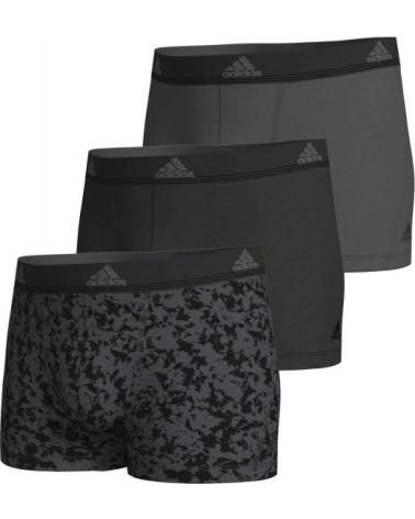 ADIDAS MULTIPACK BOXER ACTIVE FLEX COTTON SCHWARZ MIT MEHRFARBIGEM AUFDRUCK MULTICOLOR